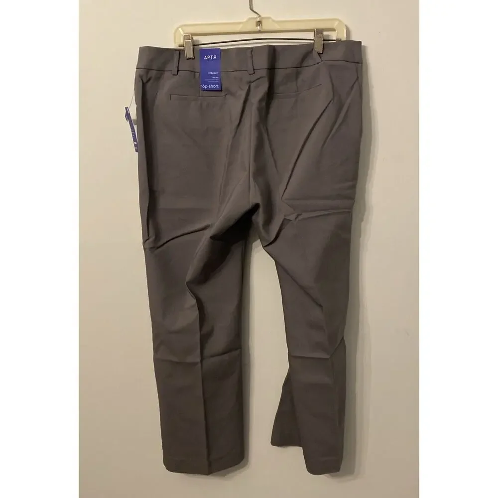 Women’s Apt. Size 16 Petite Short Torie Gray Career Pants NWT - Picture 2 of 5